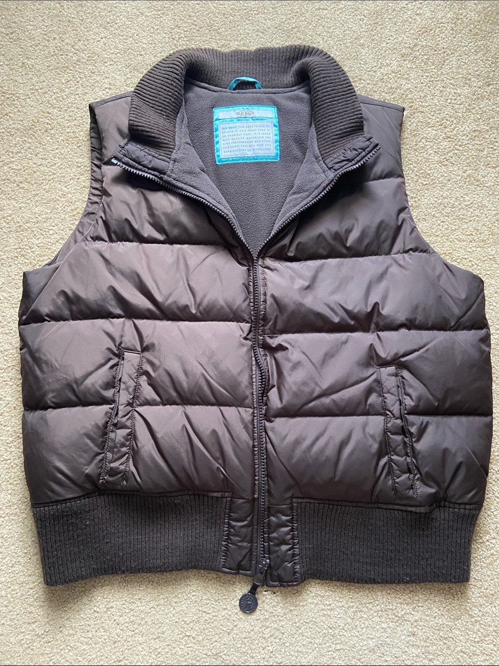 Women’s Old Navy Brown Quilted Puffer Vest